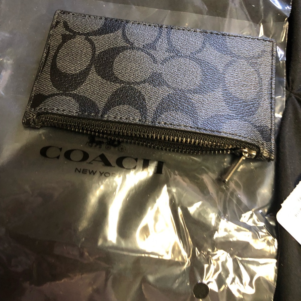 Men’s coach zipper card wallet